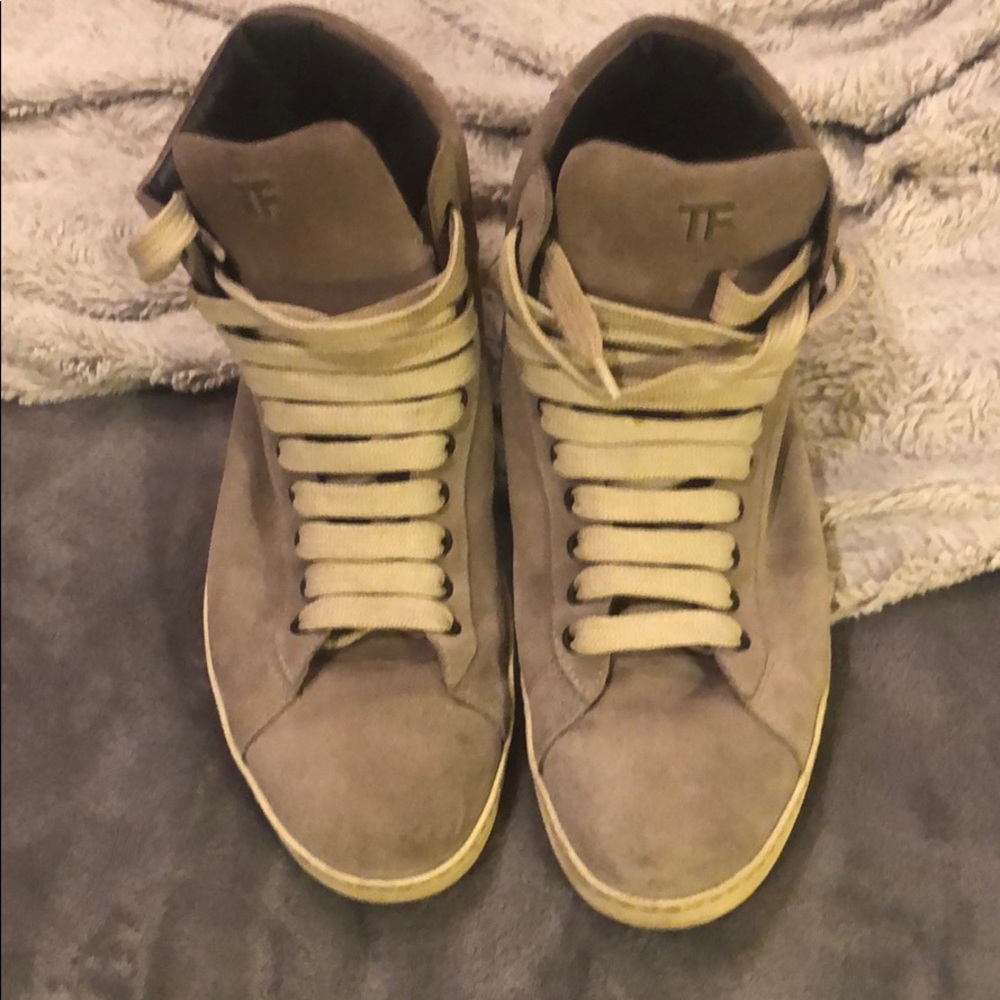 Tom Ford suede grey high tops